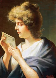 Ragazza con lettera