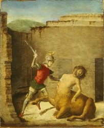 Teseo uccide il Minotauro, 1505