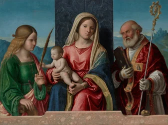 Vergine e Bambino con i santi Caterina e Nicola