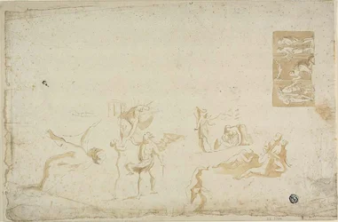Schizzi di soggetti mitologici