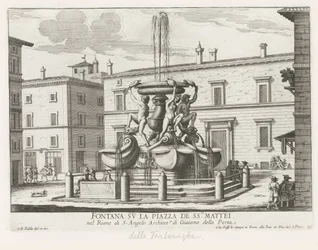 Fontana delle Tartarughe a Piazza Mattei a Roma