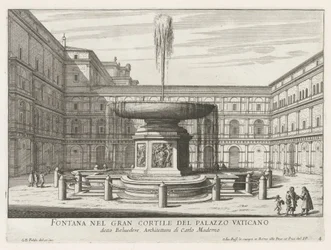 Fontana nel Cortile del Belvedere in Vaticano (serie Fontane di Roma)