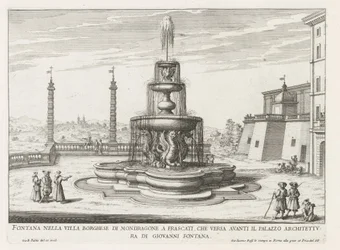 Fontana nei giardini di Villa Mondragone a Frascati