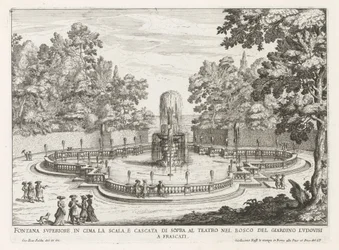 Fontana nei giardini di Villa Torlonia a Frascati