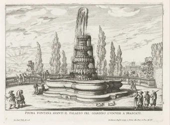 Fontana nei giardini di Villa Torlonia a Frascati
