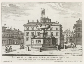 Fontana su Piazza Santa Maria in Trastevere