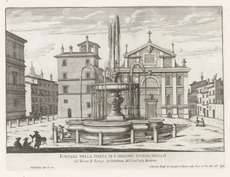 Fontana in Piazza Scossacavalli a Roma