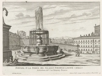 Fontana su Piazza del Quirinale a Roma