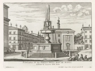 Fontana su Piazza della Madonna dei Monti a Roma