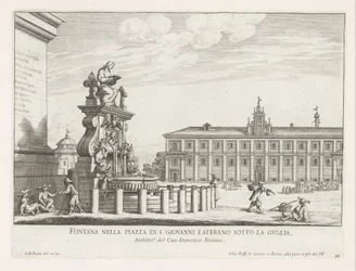 Fontana in Piazza di San Giovanni in Laterano a Roma