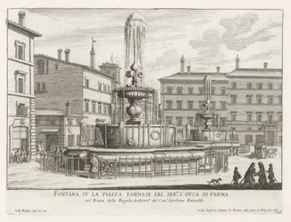 Fontane in Piazza Farnese a Roma