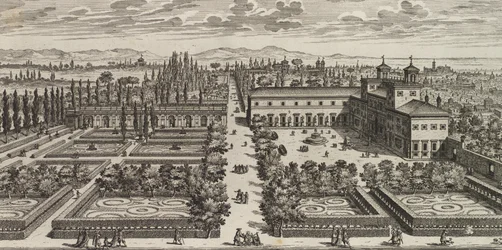 Vista della Villa Medici, dopo il 1677