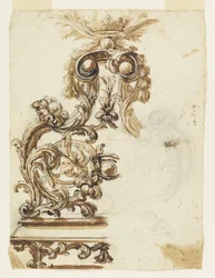 Progetto per un ornamento in bronzo dorato