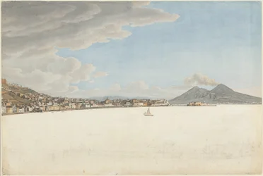 La baia di Napoli con i monti Vesuvio e Somma