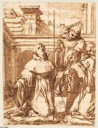 Una scena della vita di San Nicola da Tolentino