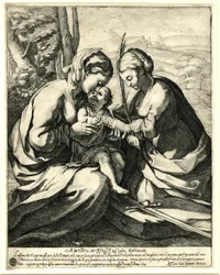 Giovanni Battista Mercati - Il matrimonio mistico di Santa Caterina, al cui dito Cristo pone l