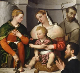 Madonna col Bambino con Santa Caterina, San Francesco e il Donatore, c.1550