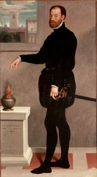Ritratto del Conte Pietro Secco-Suardi. Dipinto di Giovan Battista Moroni (ca. 1529-1578) 1563