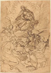 La Madonna e il Bambino in gloria adorati dai santi