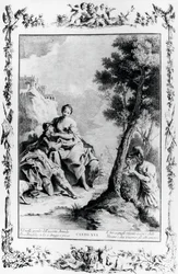 Armida e Rinaldo visti dai crociati Carlo e Ubaldo, canto XVI, Gerusalemme liberata