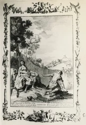 Gerusalemme liberata, canto XII, illustrazione di Giovanni Battista Piazzetta per il poema di Torquato Tasso, edizione pubblicata a Venezia nel 1745, Italia