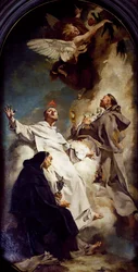 Santi Vincenzo, Giacinto e Bertrando, di Giovanni Battista Piazzetta, Chiesa dei Gesuiti o Santa Maria del Rosario, Venezia
