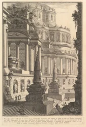 Antico mausoleo eretto per le ceneri di un imperatore romano, ca. 1750