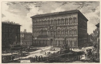 Veduta del Palazzo Farnese (da: Vedute di Roma)