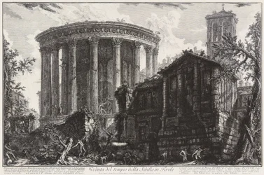 Veduta del Tempio della Sibilla a Tivoli