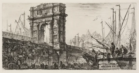 Arco di Traiano ad Ancona, tavola 28 da Alcune Vedute di Archi Trionfali e altri monumenti