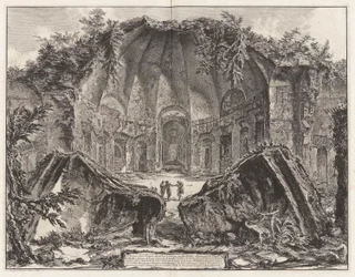 Avanzi del Tempio del Dio Canopo nella Villa Adriana a Tivoli
