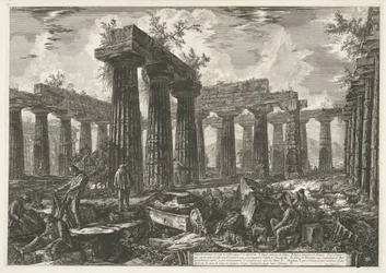 Basilica di Paestum a Paestum (Diverse vedute dei resti di tre grandi edifici ancora in piedi a Paestum)