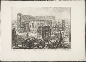 Arco di Costantino e il Colosseo a Roma