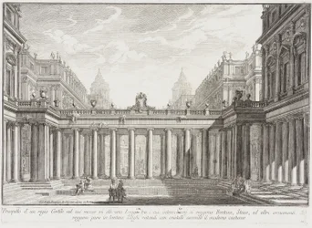 Cortile circondato da portici