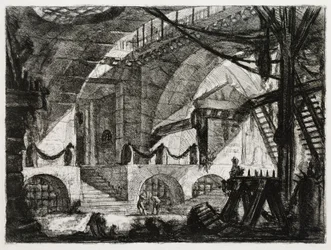 Il cavalletto (tavola 12 in: Carceri d