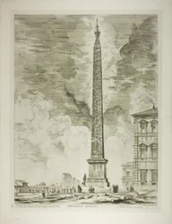 Obelisco egiziano. Questo fu eretto da Papa Sisto V nella Piazza di San Giovanni in Laterano, da Vedute di Roma