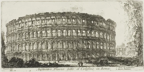 Anfiteatro Flavio, chiamato il Colosseo. 1. Arco di Costantino. 2. Colle Palatino, tavola 12 da Alcune Vedute di Archi Trionfali e altri Monumenti