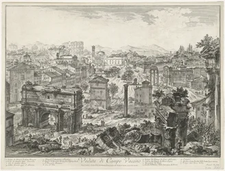 Foro Romano a Roma (Veduta di Campo Vaccino)