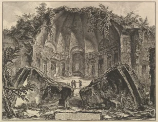 Villa Adriana: Il Canopo Avanzi del Tempio Dio Canopo nella Villa Adriana a Tivoli, ca. 1769