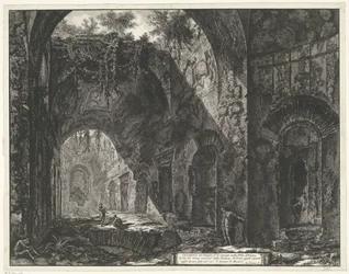 Interno del Tempio del dio Canopo nella Villa Adriana a Tivoli