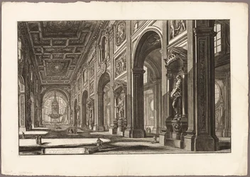 Vista interna della Basilica di San Giovanni in Laterano, da Vedute di Roma