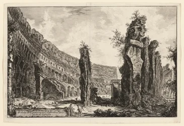 Vista interna del Colosseo, da Vedute di Roma