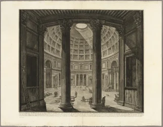 Vista Interna del Pantheon, da Vedute di Roma