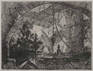 Invenzioni Capric di Carceri; Hind 13, Primo Stato di Tre, c.1749