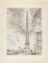 Obelisco egizio, da Vedute di Roma