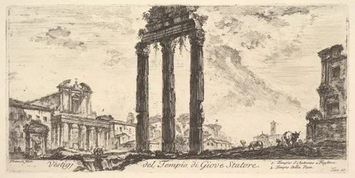 Rovine del Tempio di Giove Statore Giove il Sostenitore, ca. 1748