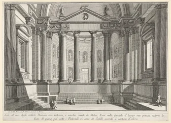 Sala colonnata secondo l