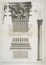 Dimostrazione in grande scala di parte del portico del Pantheon da 