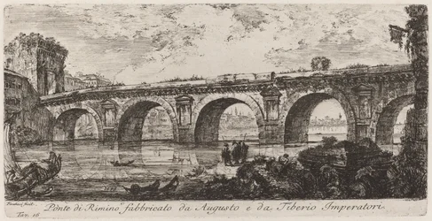 Ponte di Rimino fabbricato da Augusto e da Tiberio imperatore