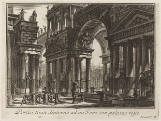 Portici intorno a un foro con palazzo reale
